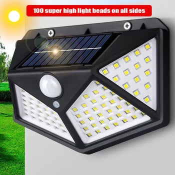 Lámpara Solar 100 Luces Led Exteriores